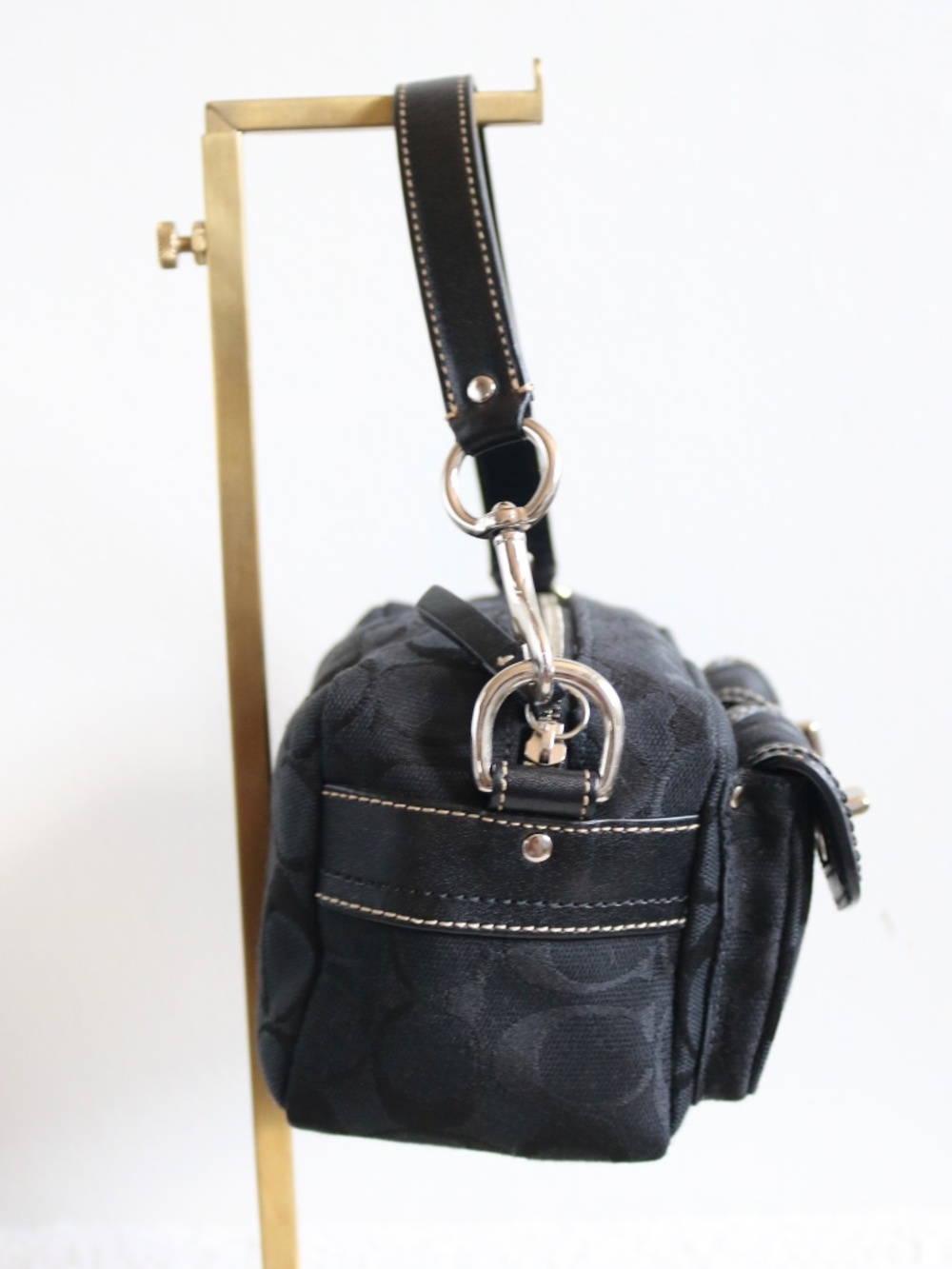 Vintage Coach Mini Legacy Turnlock Demi Bag Black Sig… - Gem